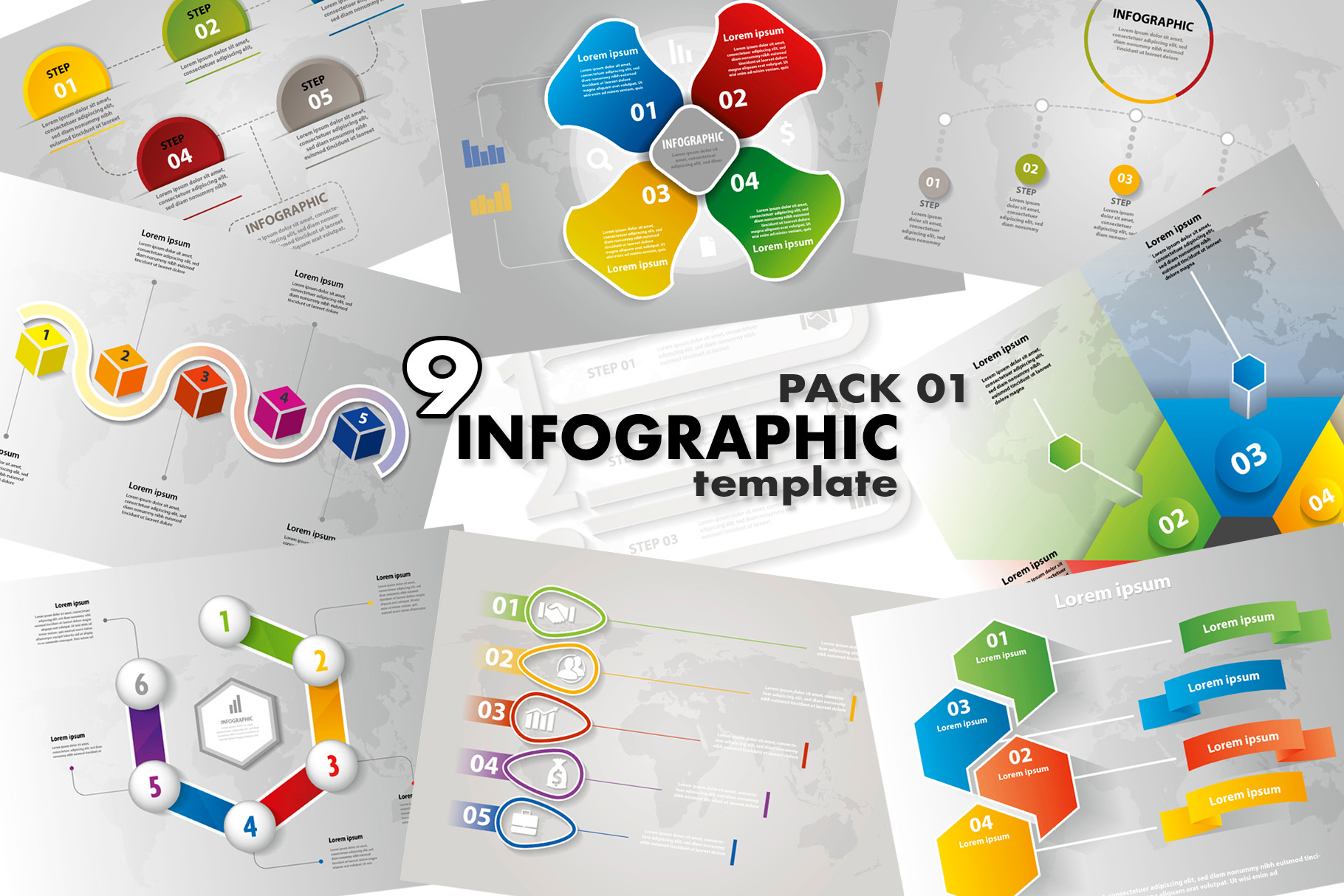 INFOGRAPHIC Pack 01, a Presentation Template by Giordano Aita Graphics