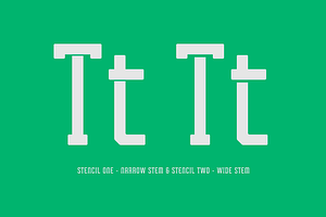 Tecnica Slab Stencil Font Family