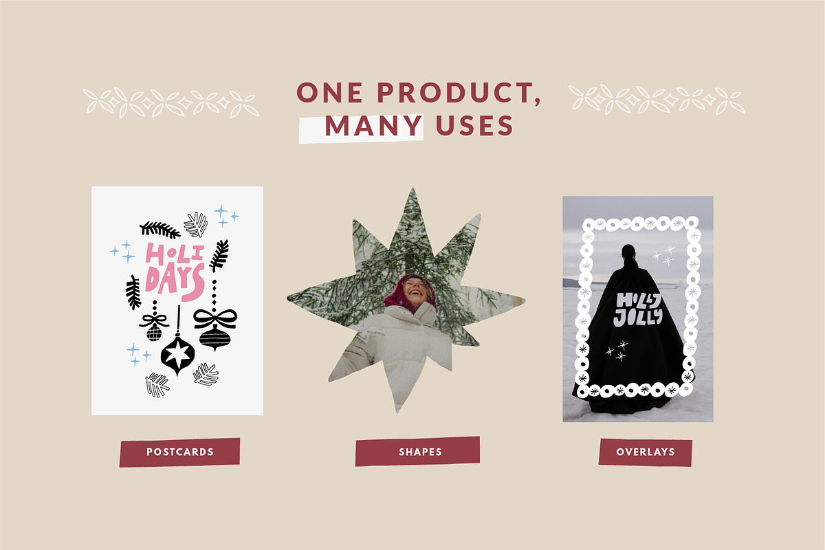 WINTER OVERLAYS | CHRISTMAS CLIPART, a Decorative Illustration by Favete Art (Photo 6 of 21)