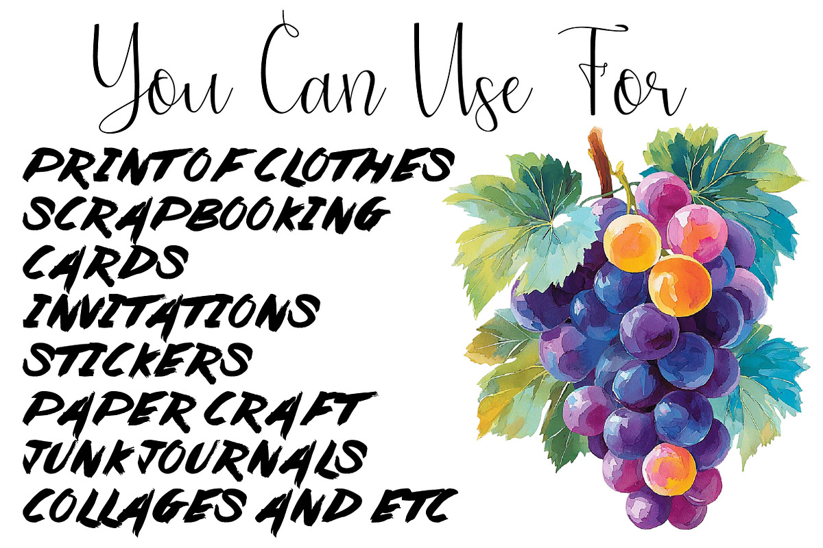 Fruit watercolor clipart set, an Object Illustration by DreamCafeArt (Photo 6 of 6)