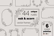 Rustic Oak & Acorn Frames, a Decorative Illustration by moja doodle (Thumbnail 1 of 7)