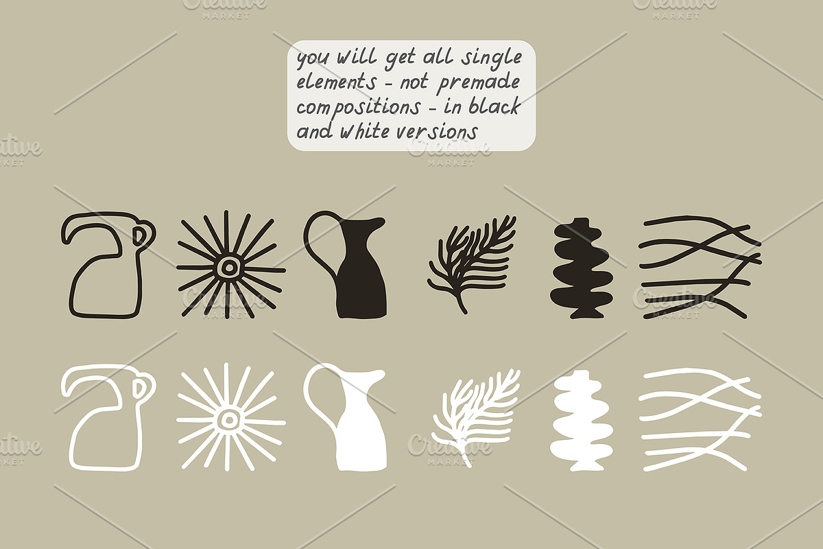 296 FOLK POTTERY CLIPARTS MYSTIC SET, an Object Illustration by JuDesign (Photo 13 of 24)
