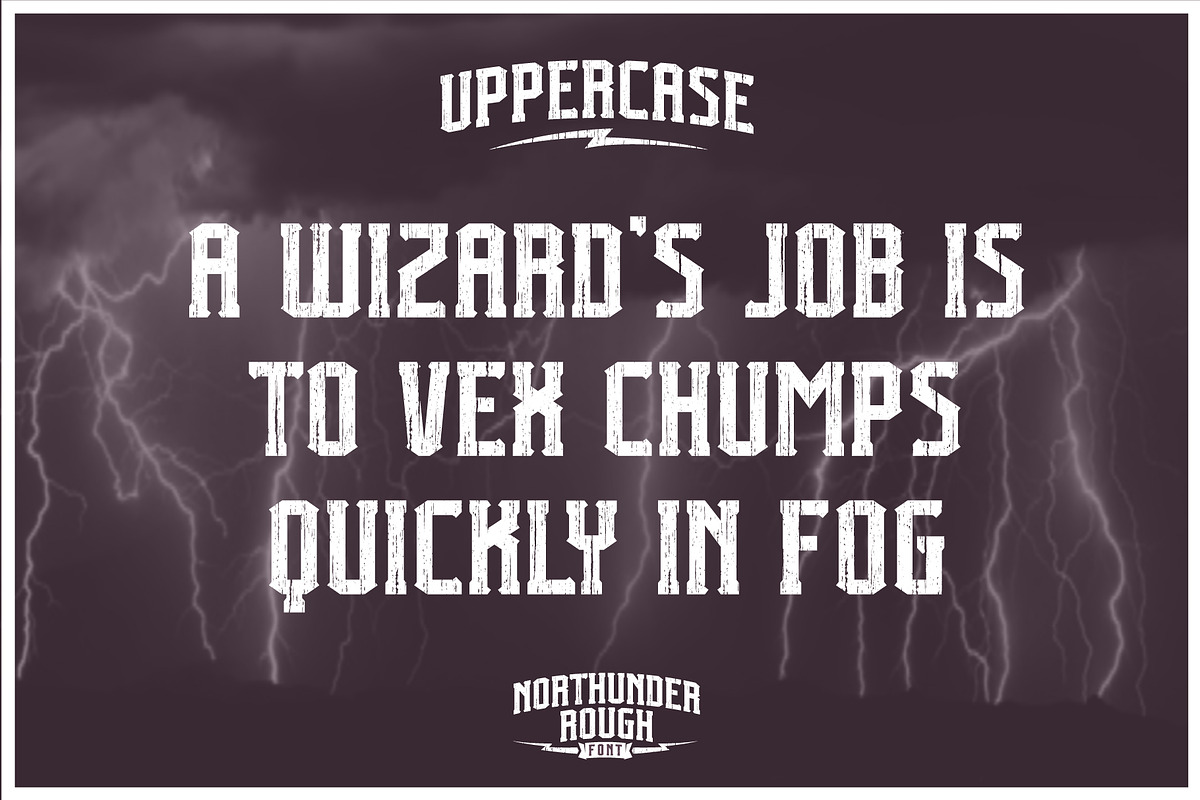 NORTHUNDER ROUGH FONT, a Serif Font by Alphabet Agency (Photo 3 of 5)