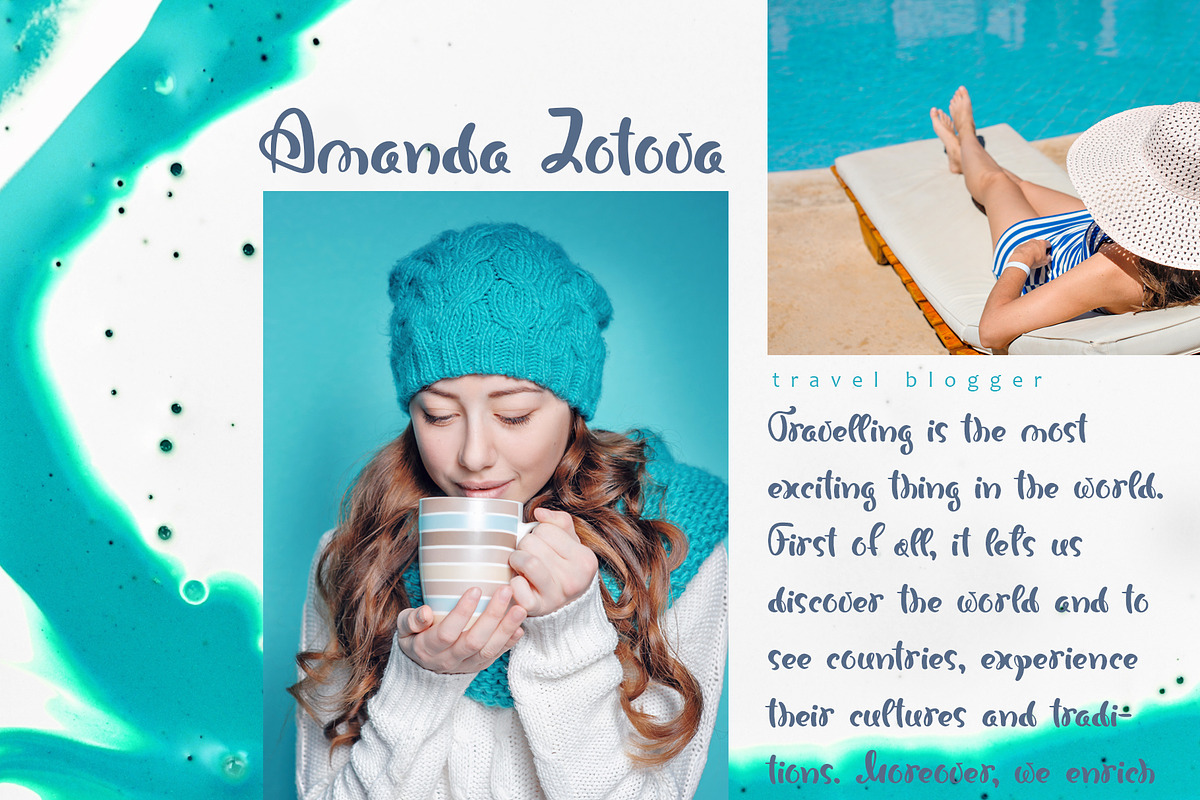 Bonjour Hand Drawn Font preview 3