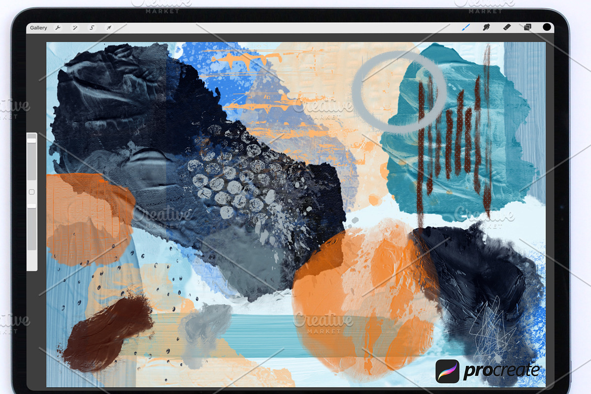 Messy Gouache Procreate Brushes, a Brush Add-On by Li Zamperini (Photo 3 of 10)