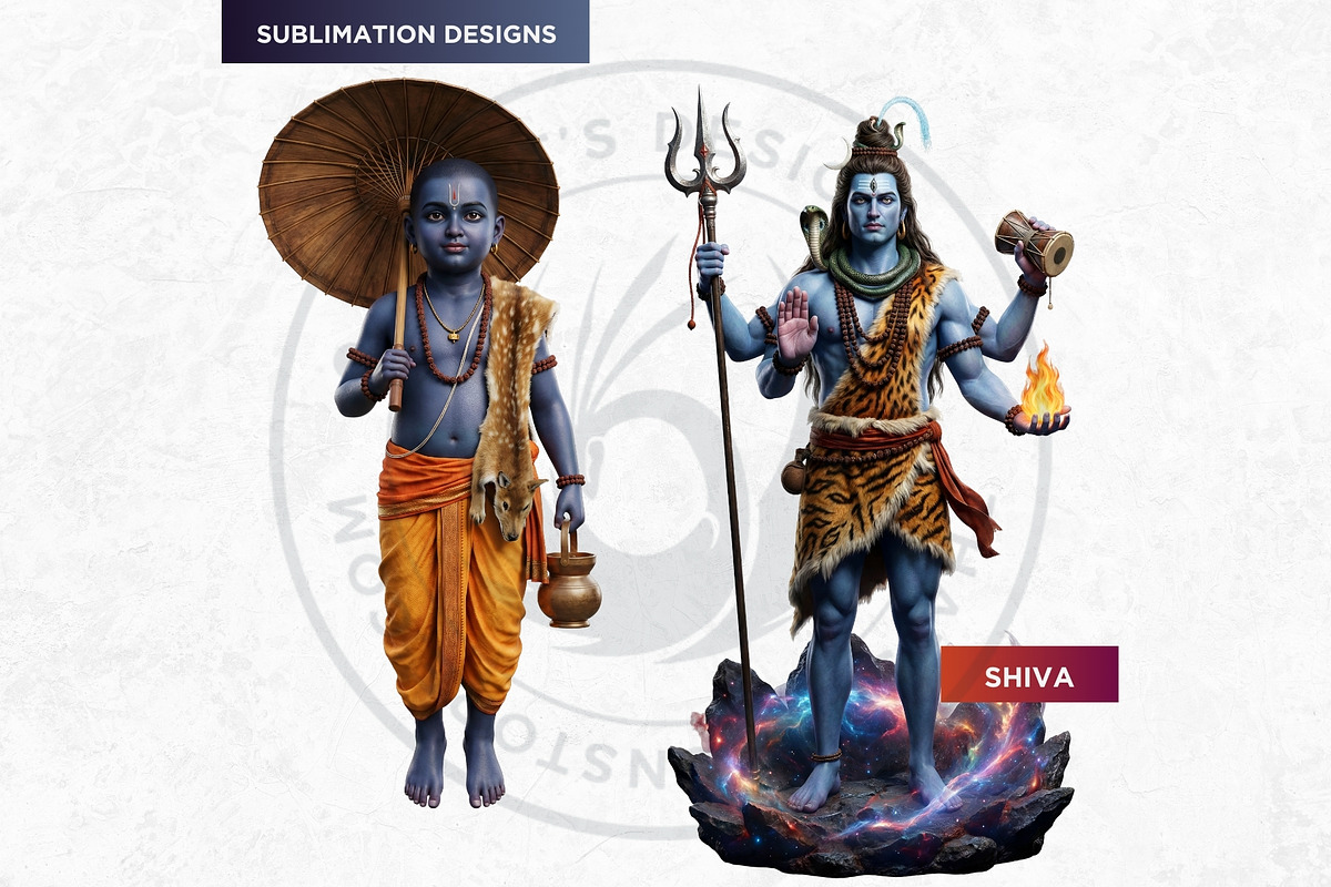 Hindu Gods Pantheon cliparts V2, a Person Illustration by ThatsDesignArt (Photo 7 of 12)