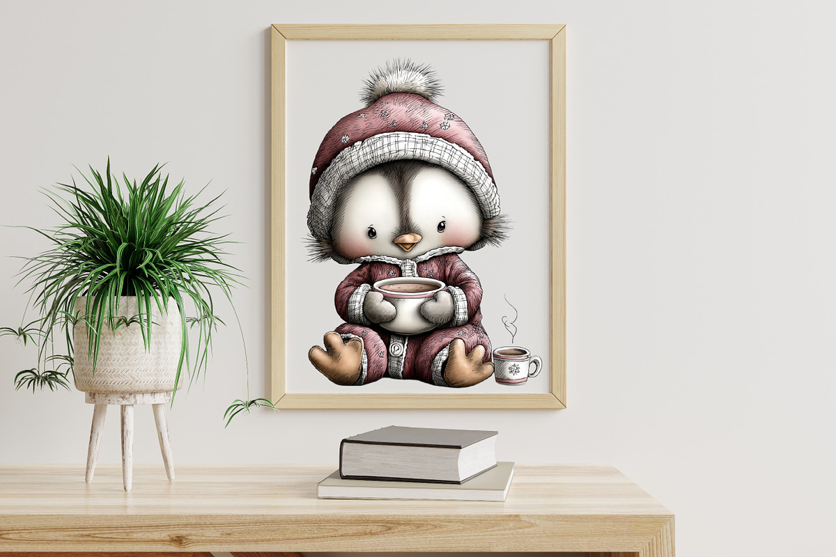 Quirky Christmas Penguin Clipart, an Illustration by Libby Wishes (Photo 5 of 7)