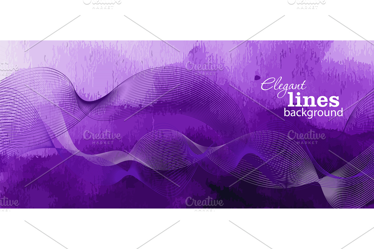 Abstract violet watercolor, an Illustration by Nenahliadava Design