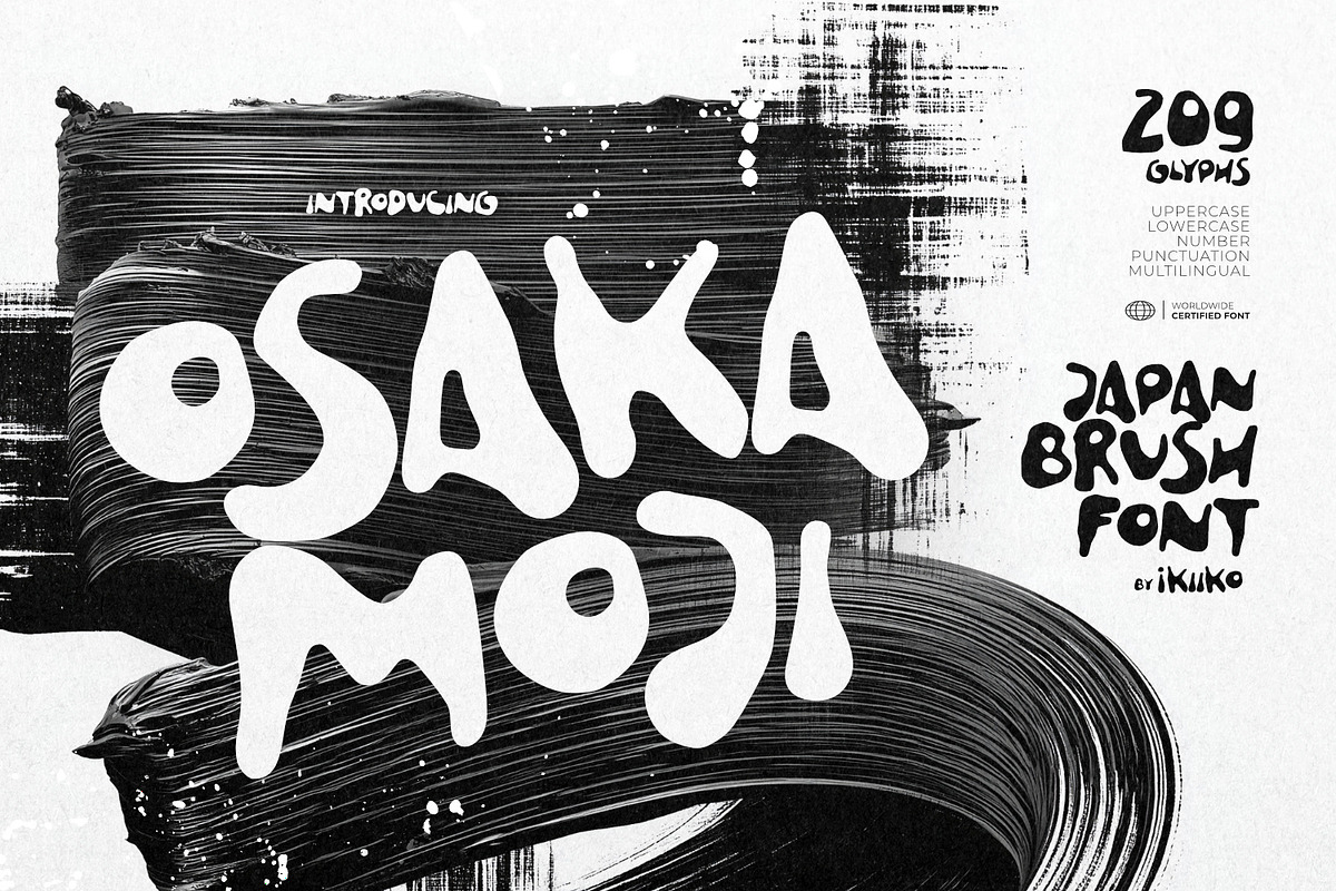 Osaka Moji - Japan Brush Font, a Font by ikiiko (Photo 1 of 7)