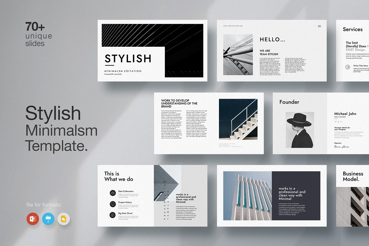 Strategy Minimal PowerPoint Template, a Presentation Template by GoldenPixelStudio (Photo 1 of 14)