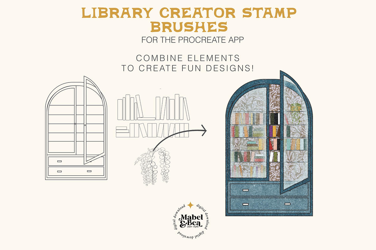 The Library Creator Stamp Brushes, a Brush Add-On by Mabel & Bea (Photo 7 of 8)