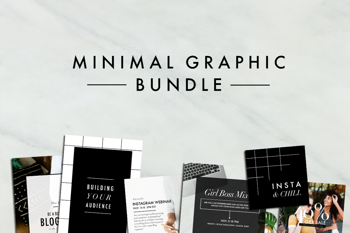 Minimal Graphic Bundle, a Templates & Theme by She's Kia! (Photo 1 of 7)