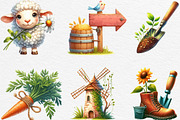 Summer Farming Time Clipart PNG, an Illustration by Black Bird Studio (Thumbnail 4 of 6)