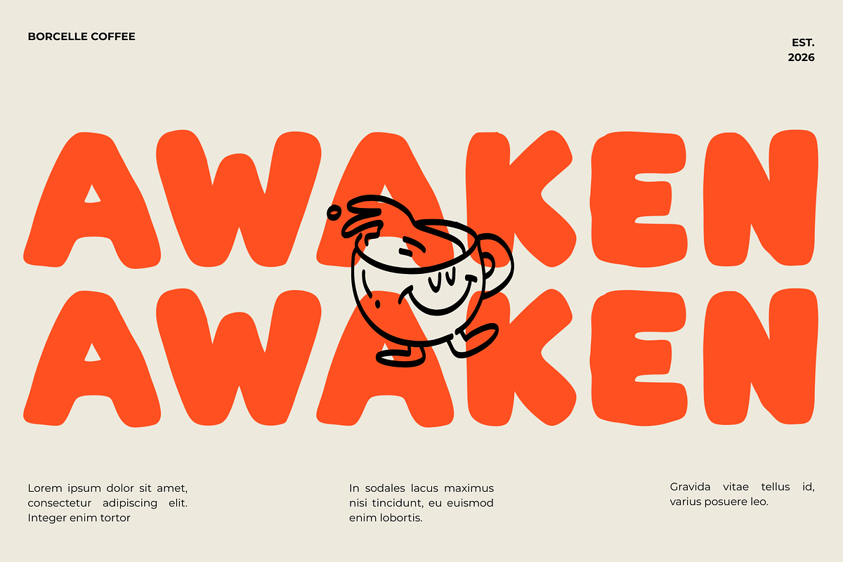 A Chunky Retro Handwritten Font, a Handwritten Font by Nonceni (Photo 3 of 16)