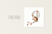 Hedgehog and air balloon, a Pattern Graphic by Olena Kuznietsova (Thumbnail 3 of 10)