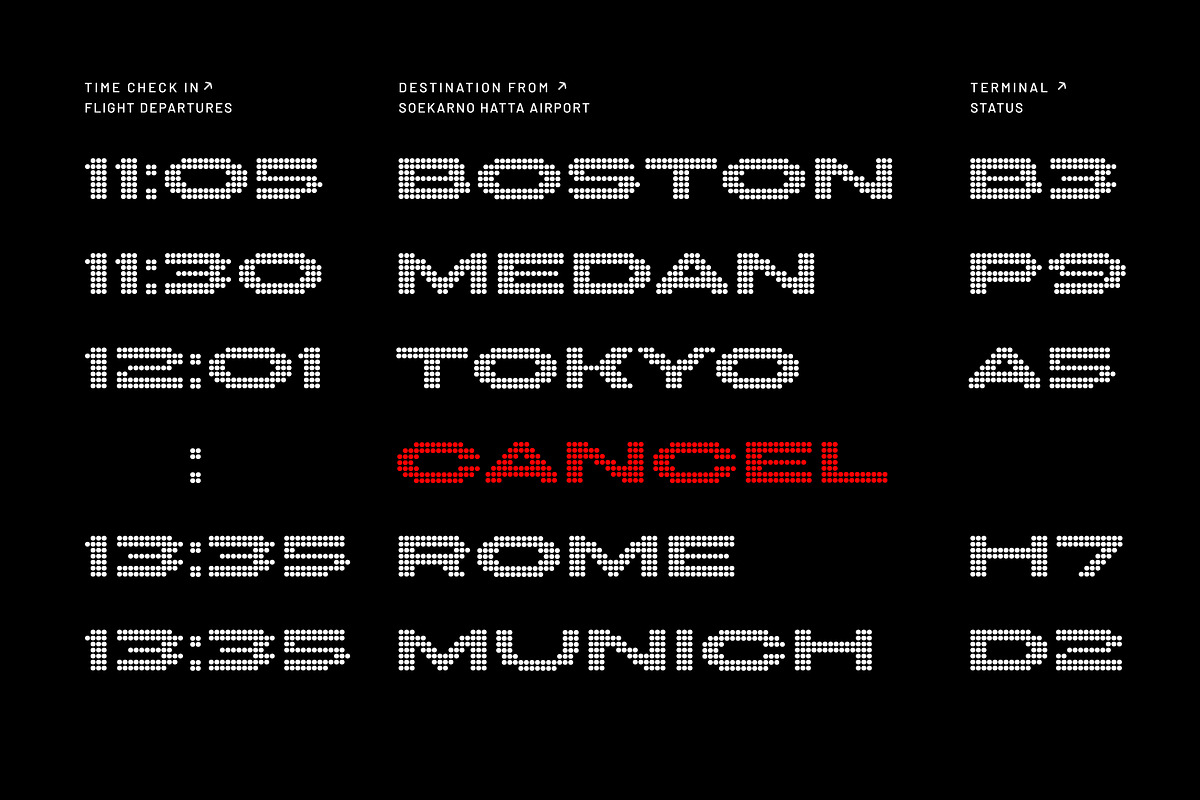 Neo Rizon - Modern Dot Display, a Sans Serif Font by Typia Nesia (Photo 4 of 12)