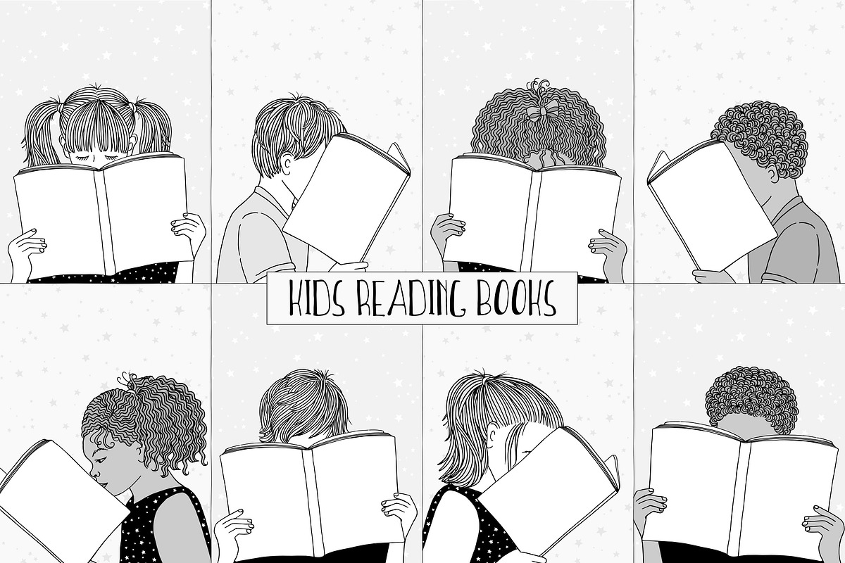 Kids Reading Books - Hand Drawn, an Education Illustration by Franzi draws (Photo 1 of 4)