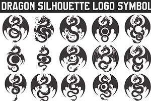 A bold dragon silhouette logo, an Illustration by Amazin_art