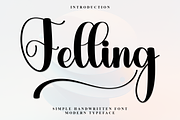 Felling, a Script Font by FreshTypeINK (Thumbnail 1 of 7)