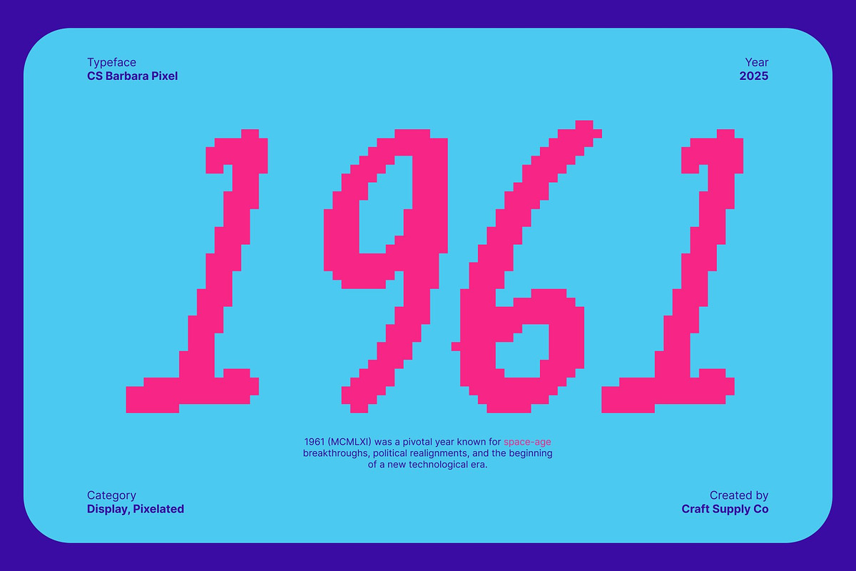 CS Barbara Pixel, a Handwritten Font by Craft Supply Co. (Photo 3 of 8)