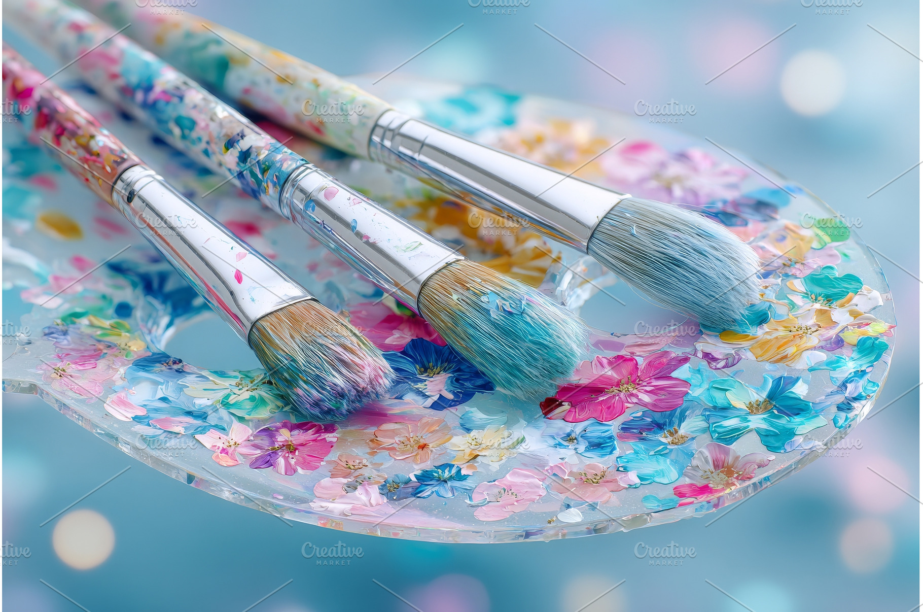 Vibrant strokes of paint and, a Background Photo by ZinetroN