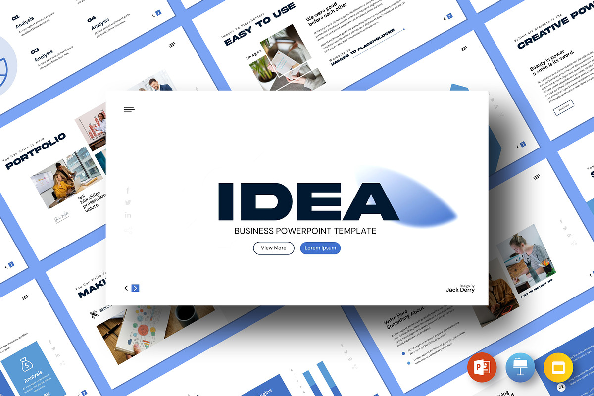 Idea Presentation Template, a Presentation Template by evgenystudio (Photo 1 of 8)