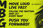 Hard Beat - Energetic Display Font, a Sans Serif Font by Gumrega Studio (Thumbnail 5 of 8)