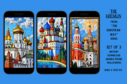Mobile Phone Wallpapers (Kremlin), a Wallpaper Graphic by Shisa Images