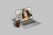 Smartphone with Laptop Mockup, a Device Mockup by lamorastudio (Thumbnail 2 of 11)
