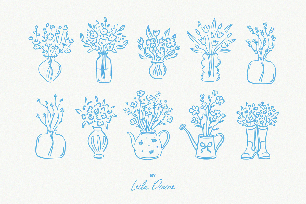 Hand Drawn Whimsy Spring, an Object Graphic by Leila Divine (Photo 9 of 21)