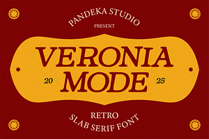 Veronia Mode - Retro Slab Serif, a Slab Serif Font by Pandeka Studio