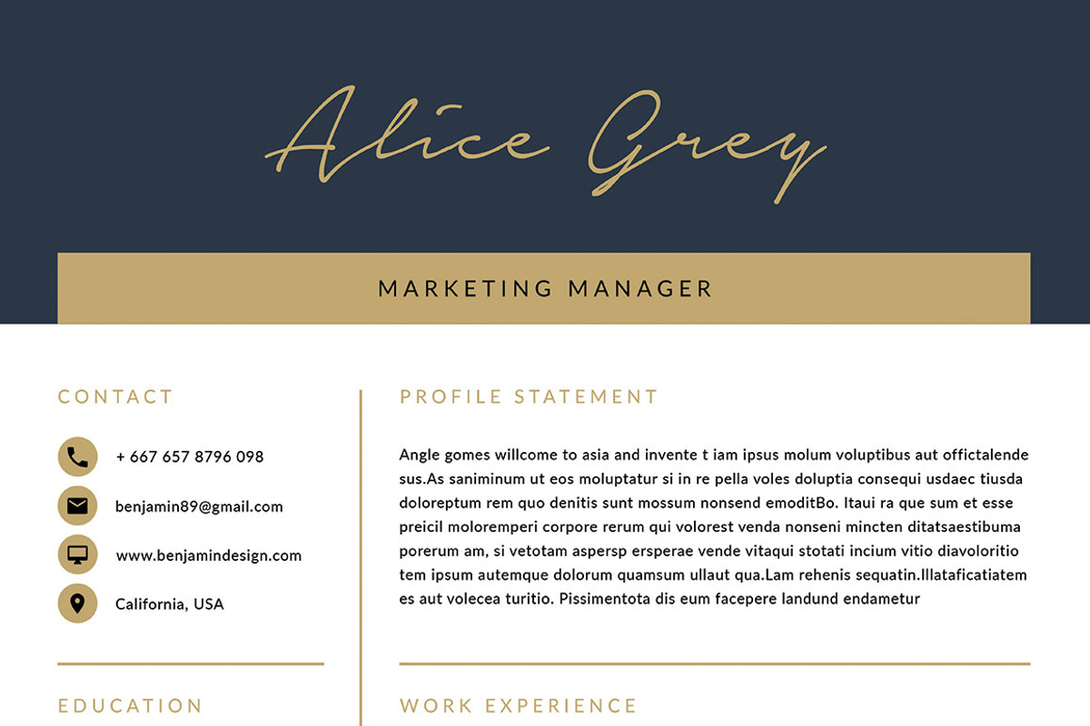 Resume Template/CV Template, a Resume Template by Symie Design (Photo 4 of 7)