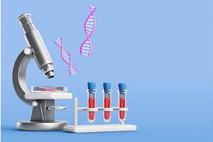 3d genetic engineering banner, a Technology Illustration by Marozhkastudio