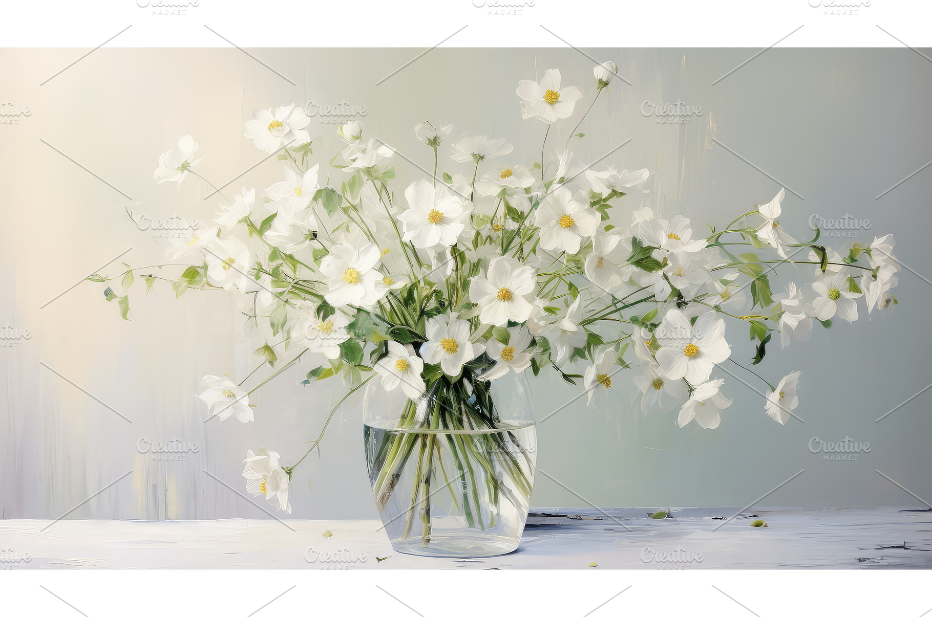 nature white field bouquet, a Nature Photo by pikepicture