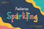 Fontarian Sparkling, a Script Font by Orenari (Thumbnail 1 of 12)