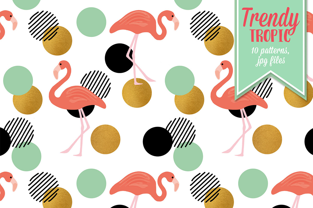 Trendy Tropic Patterns, a Pattern Graphic by Chus Moreno Studio (Photo 1 of 6)