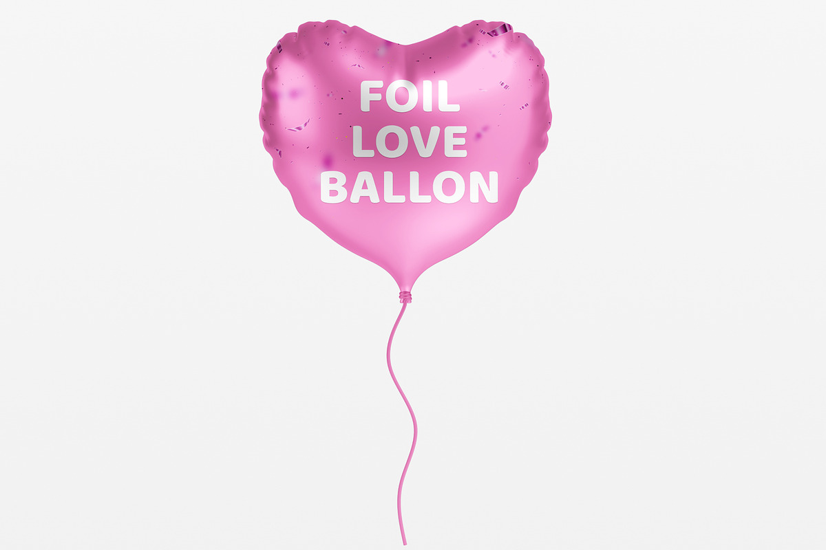Heart Foil Balloon Mockup, a Product Mockup by SLAB! Design (Photo 3 of 7)