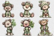 St Patrick’s Day Teddy Bear Clipart, an Illustration by DreamCafeArt (Thumbnail 4 of 6)