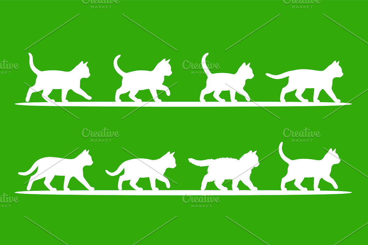 Walking Cat Silhouette Pack, an Object Graphic by Artonix (Photo 2 of 3)