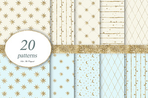 Pastel geometric seamless patterns, a Pattern Graphic by Solo Art Original