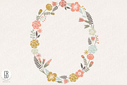 Floral wreaths heart antler laurels, an Illustration by GrafikBoutique (Thumbnail 2 of 3)
