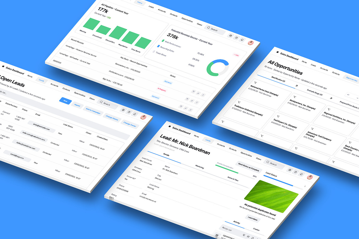 Sales CRM Platform & Leads Web App, an UI Kit Template by nagaredesignstudio (Photo 1 of 5)