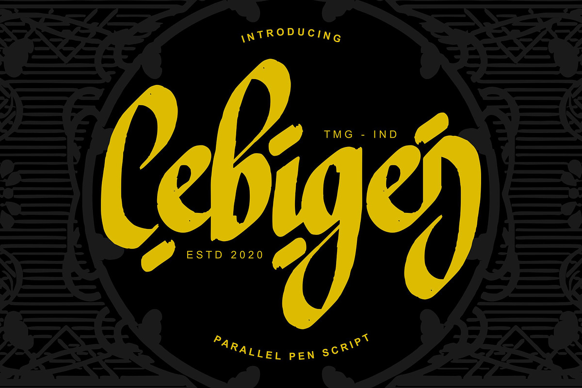 Cebigej Parallel Pen Script, a Script Font by Fannan Studio (Photo 1 of 6)