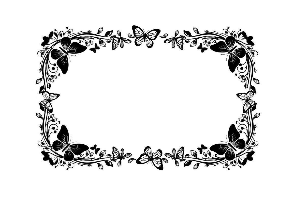 Butterfly Floral Vintage Frame Bundl, an Illustration by Creativeshirt (Photo 14 of 51)