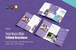 Day Care Kids Trifold Brochure, a Brochure Template by Esensifiksi.studio