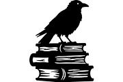 Raven on Books SVG Bundle, an Object Graphic by Designer_Momina (Thumbnail 13 of 19)