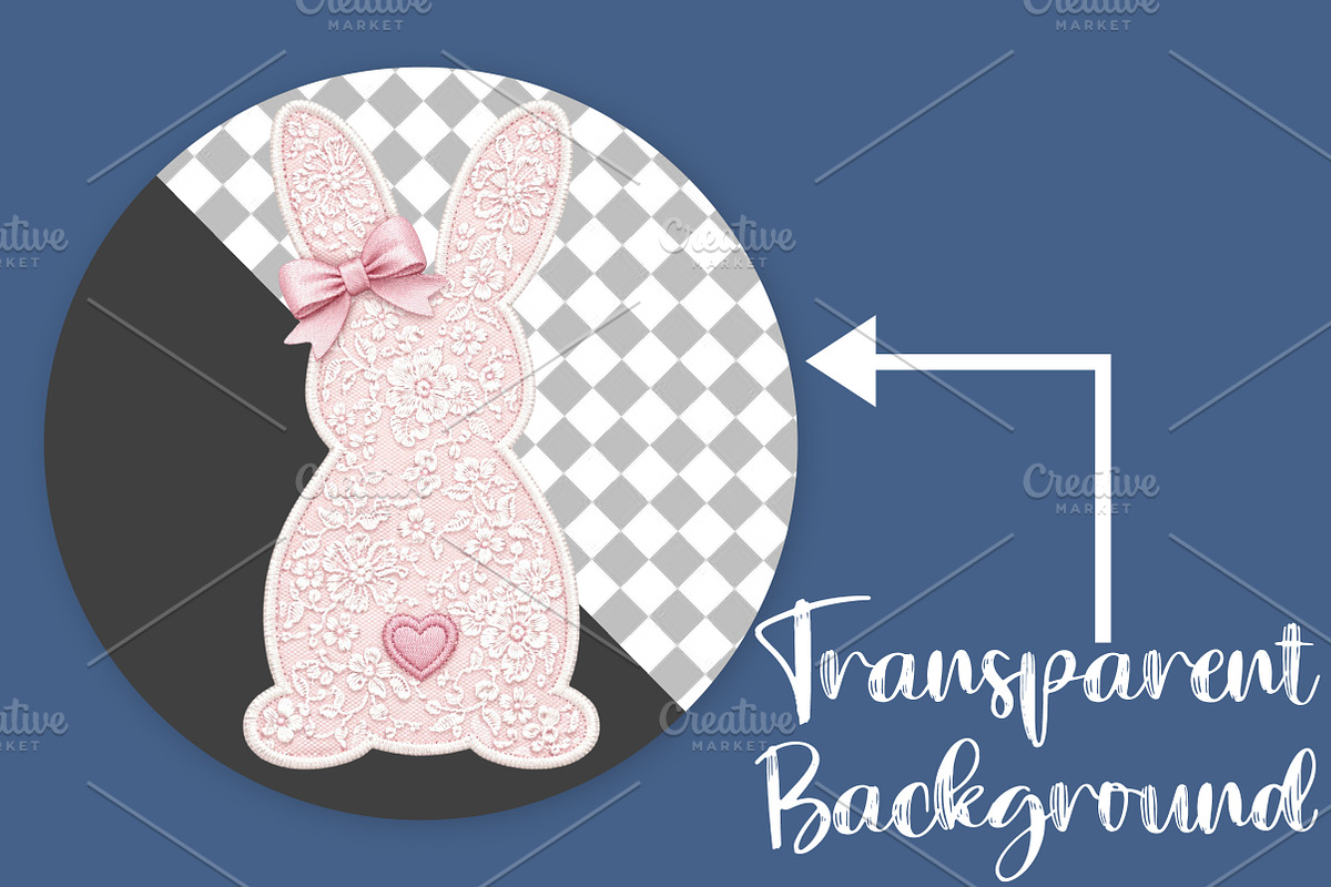 White Lace Bunny Coquette Bow Png, an Illustration by Canvas Craft (Photo 2 of 7)