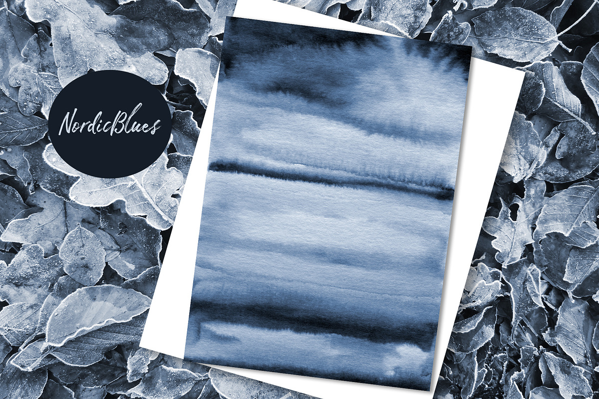 NordicBlues Watercolor Pack, a Texture Graphic by Marmoris.Arts (Photo 5 of 24)