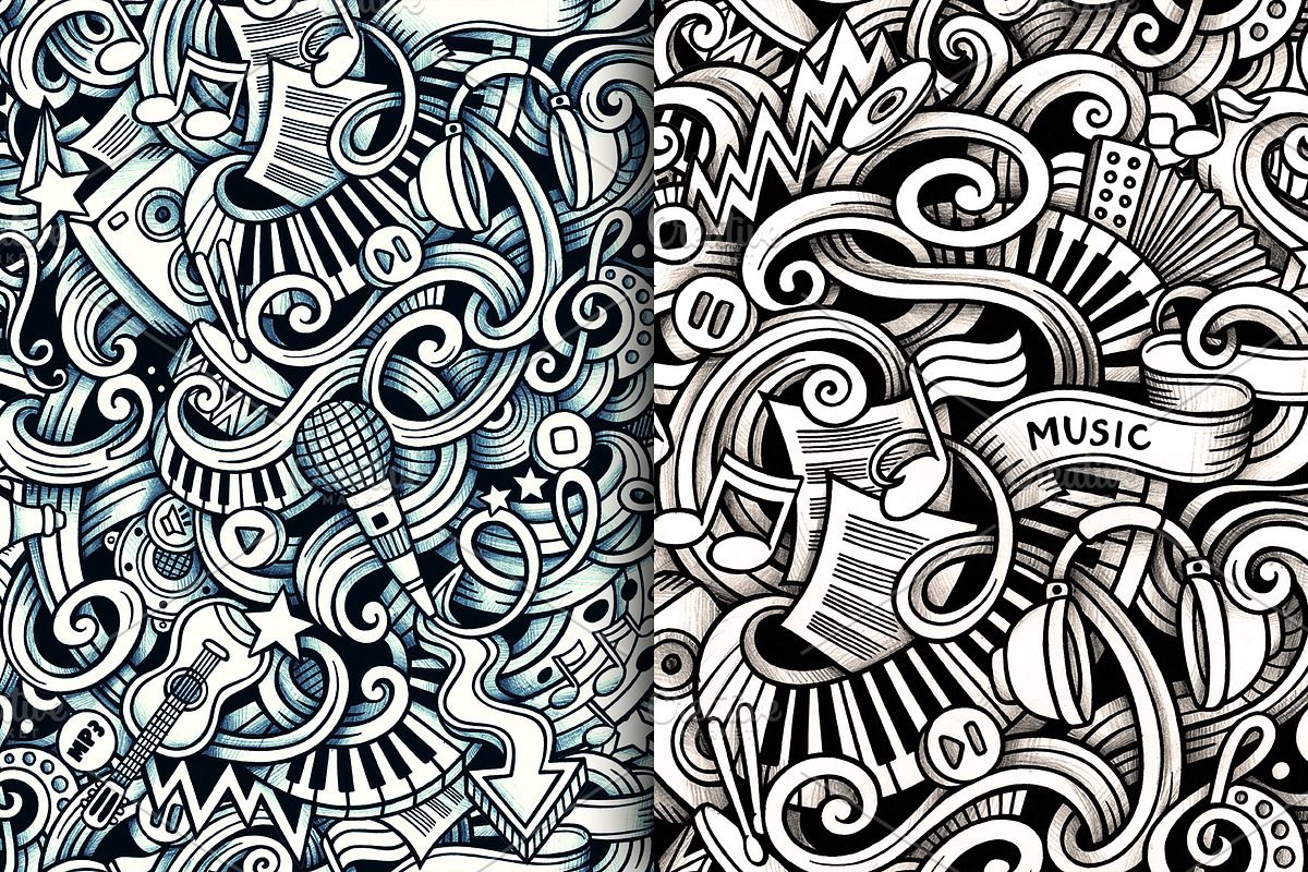 Music Graphics Patterns, a Pattern Graphic by BALABOLKA (Photo 4 of 7)