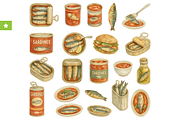 Vintage Sardine Food, an Object Graphic by RT Studio (Thumbnail 1 of 4)
